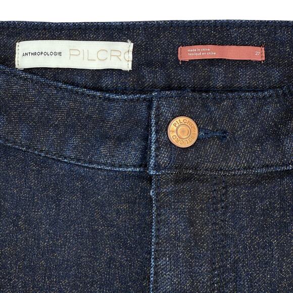 NWT PILCRO Anthropologie Pilcro Shimmer High Rise Denim Legging Size 27 - Picture 6 of 7